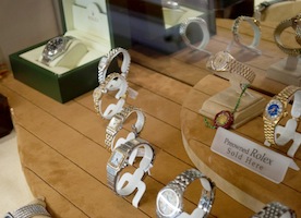 mens watches on display