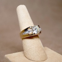 wedding ring on display finger